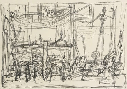 Alberto Giacometti, ‘The Pointing Man, in the Studio | L’homme qui pointe dans l’atelier’, 1951