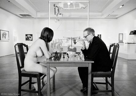 Julian Wasser, ‘Marcel Duchamp Playing Chess with Eve Babitz, 1964’, 1964