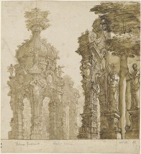 Ferdinando Galli Bibiena, ‘Stage Design for Garden Pavilions’, ca. 1711