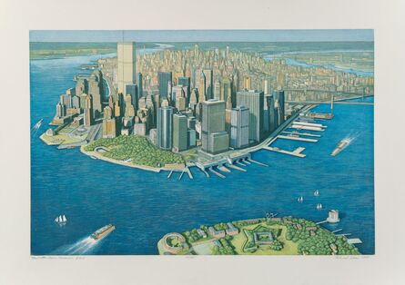 Richard Haas, ‘Manhattan View, Governor's Island’, 1999