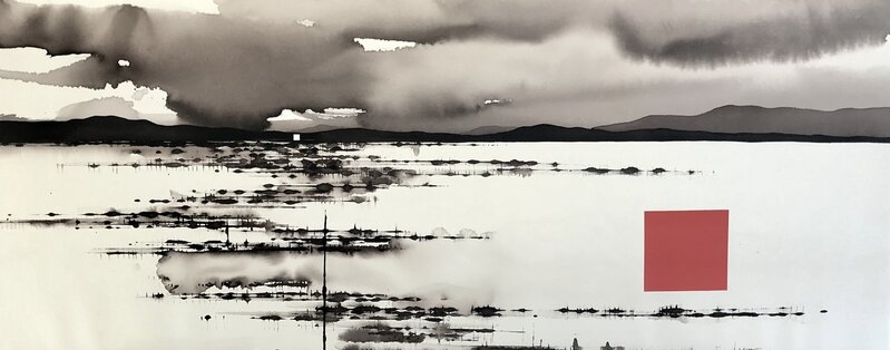 David Middlebrook, ‘Storm, Desert, China and I’, 2019, Painting, Ink and acrylic on canvas, Art Atrium