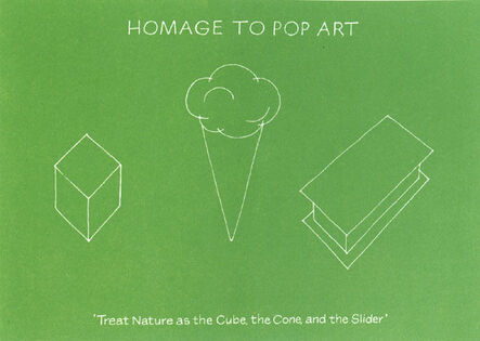 Ian Hamilton Finlay, ‘Homage to Pop Art’, 1973