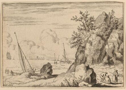 Allart van Everdingen, ‘Seascape with Three Figures to the Right’, probably c. 1645/1656