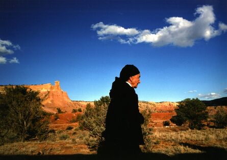 Dan Budnik, ‘Georgia O'Keeffe with Ghost Ranch Spirit Cloud, New Mexico’, 1975