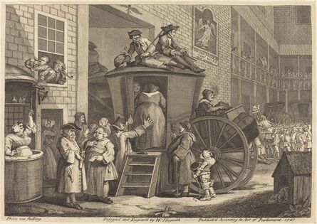 William Hogarth, ‘The Stage-coach, or the Country Inn Yard’, 1747