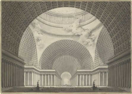 Etienne-Louis Boullée, ‘Perspective View of the Interior of a Metropolitan Church’, 1780/1781