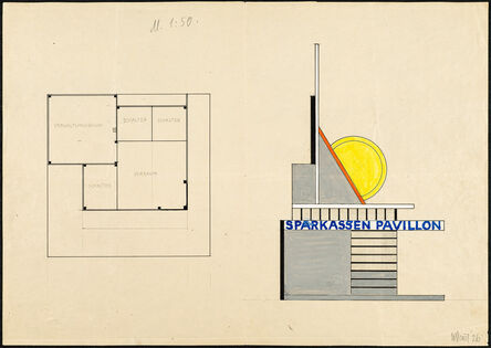 Walter Dexel, ‘Originalentwurf für den Sparkassen Pavillon, Jena’, 1926