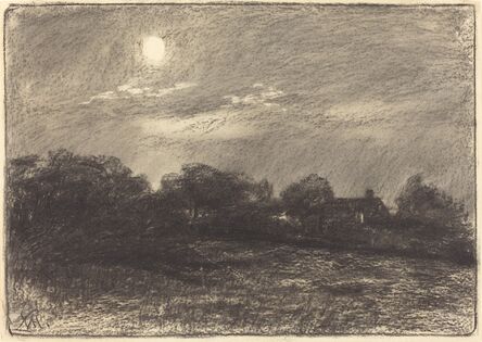 William Morris Hunt, ‘Evening, Farm Landscape’, 1870s