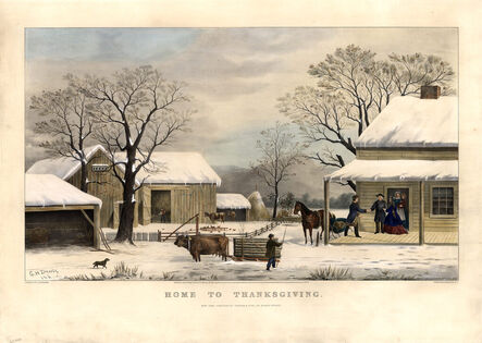 George Henry Durrie, ‘Home To Thanksgiving.’, 1867