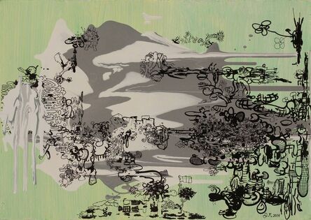 Jane Fine, ‘Untitled (Green Chinese)’, 2014