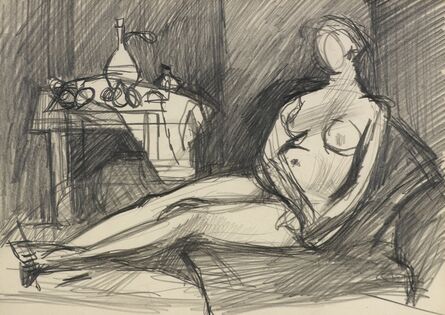 Keith Vaughan, ‘Female Nude in Interior’, ca. 1950