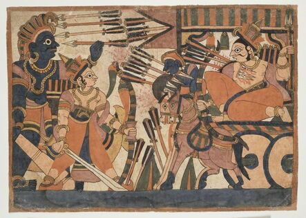 ‘Mahabharata, battle scene’, c. 1850