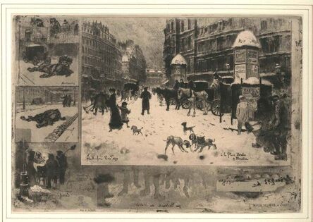 Félix Hilaire Buhot, ‘La neige à Paris (Snow in Paris)’, 1879