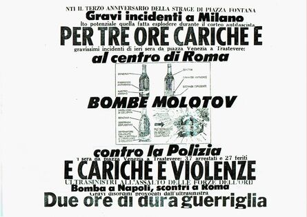 Nanni Balestrini, ‘Bombe Molotov’, 1975-2017