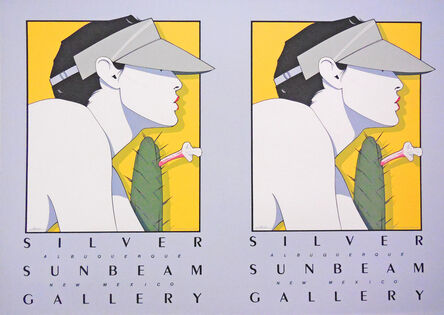 Patrick Nagel, ‘Silver Sunbeam Gallery, Albuquerque, New Mexico - Rare Double Print Edition’, 1979