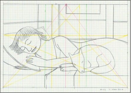 Andrew Stevovich, ‘Drawing for Sleeping Woman with Dog’, 2016