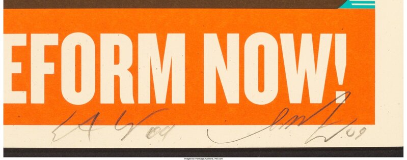 Shepard Fairey, ‘¡Immigration Reform Now!’, 2009, Print, Screenprint, Heritage Auctions
