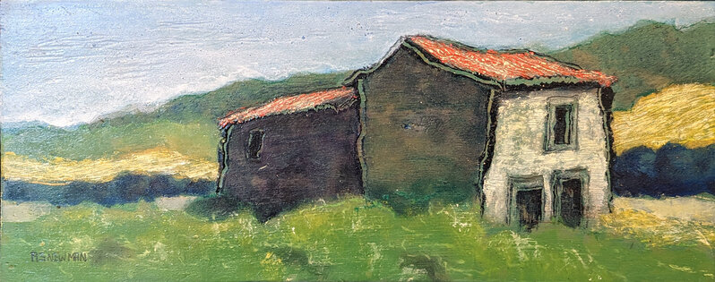 Andy Newman, ‘Farmhouse Beyond the Village (Cavillargues)’, 2022, Painting, Oil on panel, Lily Pad Galleries