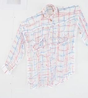 Bobby Walsh, ‘Shirt II (Composition in red and blue)’, 2014