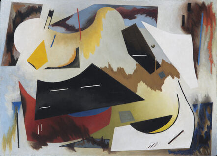 Alice Trumbull Mason, ‘Colorstructive Abstraction (white, black, red, blue & yellow)’, 1944
