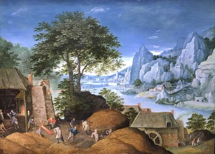Martin Ryckaert, ‘Mosan Landscape with Metal industry’, 1610-1630