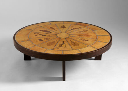 Roger Capron, ‘Grès des Garrigues, Ceramic Top Oval Coffee Table ’, 1960-1969