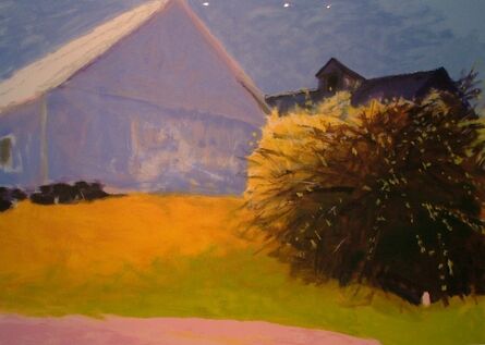 Wolf Kahn, ‘Barn and Forsythia III’, 2003