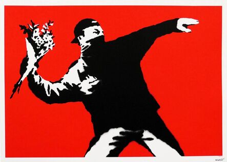Banksy, ‘Love is in the air ’, 2003