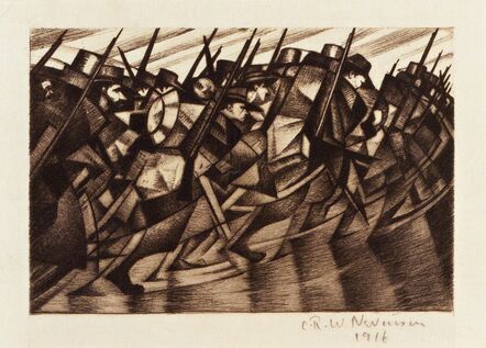 Christopher Richard Wynne Nevinson, ‘Returning to the Trenches’, 1916