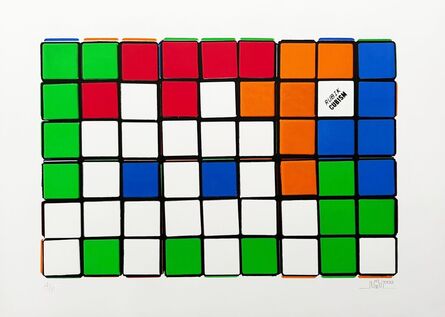 Invader, ‘SIx Cubes (Orange/Blue)’, 2010
