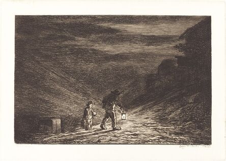 Charles François Daubigny, ‘The Search for an Inn (La Recherche d'une auberge)’, 1862