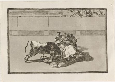 Francisco de Goya, ‘Caida de un picador de su caballo debajo del toro (A Picador is Unhorsed and Falls under the Bull)’, in or before 1816