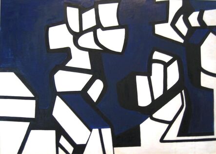 Nell Blaine, ‘White Figures on Blue’, 1946