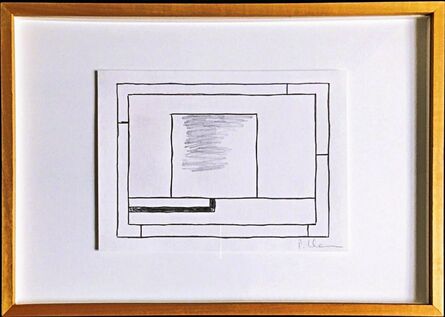 Peter Halley, ‘Graphite and ink drawing’, ca. 1990