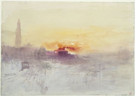 J. M. W. Turner, ‘Venice at Sunrise from the Hotel Europa, with Campanile of San Marco,’, About 1840