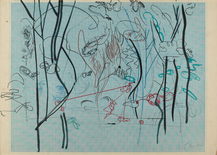 Constantin Flondor, ‘Însemnări în Pădurea Verde - desene împotriva nicotinei 2 / Notes in the Green Forest - drawings against nicotine 2’, 1975