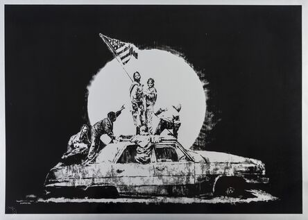 Banksy, ‘Silver Flag’, 2006