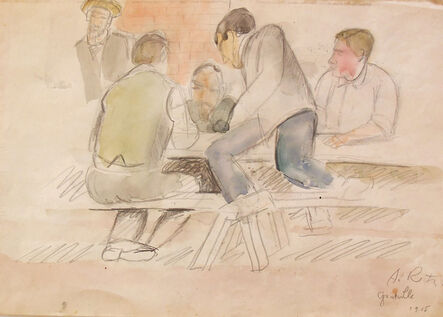 Alfréd Réth, ‘Granville - Men Sitting at a Table’, 1915