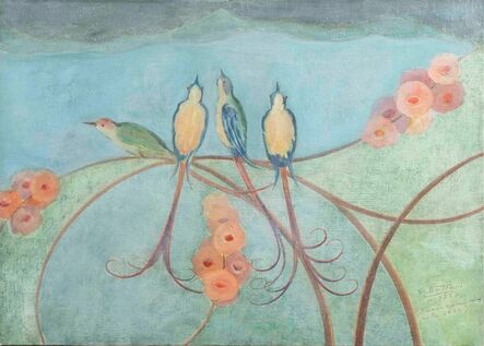 Gerardo Dottori, ‘Uccelli su ramo fiorito’, 1932