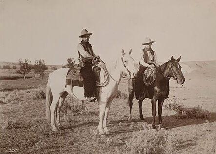 Laton Alton Huffman, ‘Two Bow Gun Boys Mounted’, 1925
