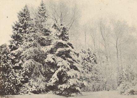 Baron A. Fays, ‘Paysage de sapins sous la neige’, ca. 1852
