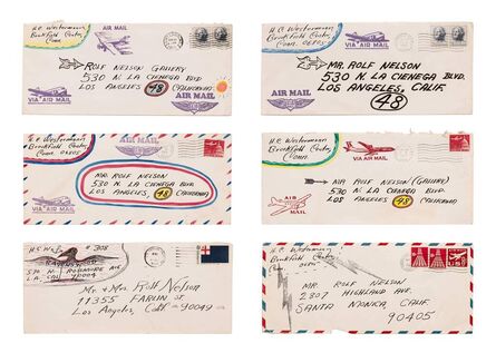 H.C. Westermann, ‘Untitled (To Rolf Nelson), 1963-68 (a group of six embellished envelopes)’