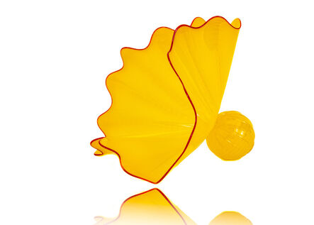 Dale Chihuly, ‘Dale Chihuly Signed Yellow Buttercup Persian with Blood Red Lip Wrap Hand Blown Glass Art’, 1997