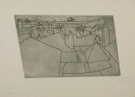 Ben Nicholson, ‘St.Ives from Trezion (1967) (signed)’, 1967