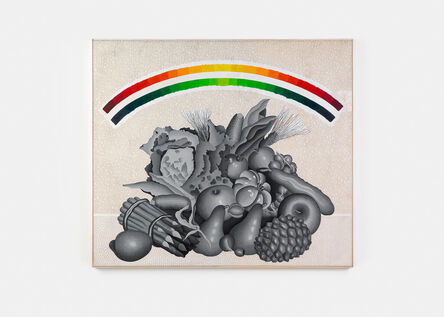 Concetto Pozzati, ‘Natura in posa per arcobaleno quasi Italiota’, 1968-1969