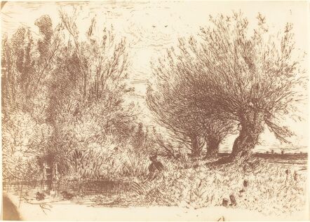 Paul Huet, ‘Banks of a River (Bords de Riviere)’, ca. 1866