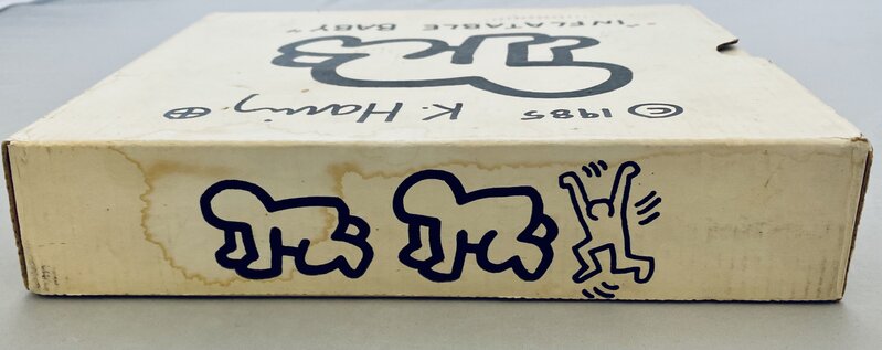 Keith Haring, ‘Keith Haring Inflatable Baby box (Keith Haring Pop Shop 1980s)’, 1985, Ephemera or Merchandise, Screen-printed box, Lot 180 Gallery