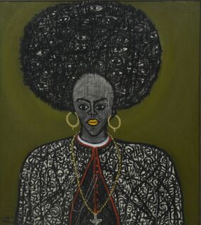 Victor Ehikhamenor, ‘Cardinal Afro’, 2017
