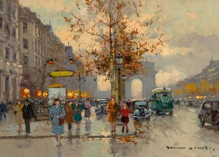 Edouard-Léon Cortès, ‘Avenue George V et les Champs-Élysées’