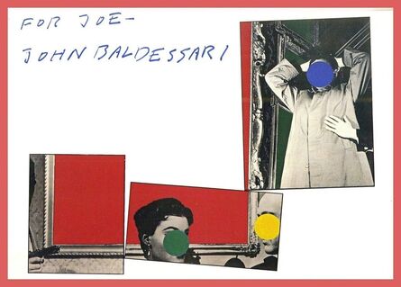 John Baldessari, ‘Three Red Paintings (Signed Card)’, ca. 1989